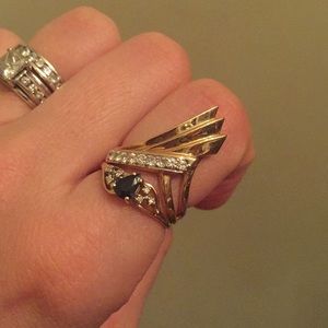 14k Yellow gold Rings w/Diamonds size 7